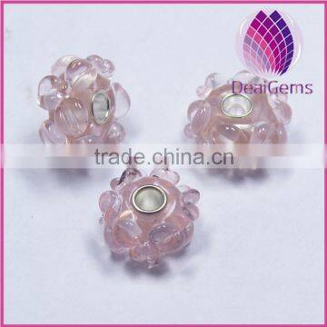 Western style big hole beads style crystal Lampwork & Glass beads