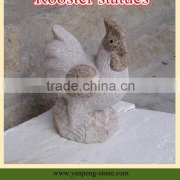 rooster animal granite statues