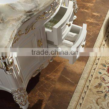 WTS16033 Classic Luxury 39 Inch Mirror Type White Solid Wood Bathroom Cabinet Vanity Free Sample photo-4