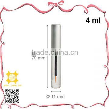 4ml easy carry silver cap plastic eyeliner cosmetic