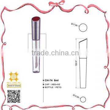 Plastic red point silver nozzle 8ml lip gloss vial