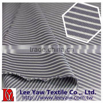 Polyester Microfiber Full Dull Spandex Stripe Jersey Fabric