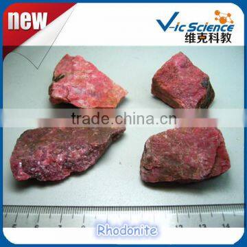 Natural rhodonite stone teaching specimens