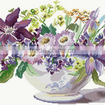 Flowers Chinese cross stitch patterns,cross embroidery dmc thread