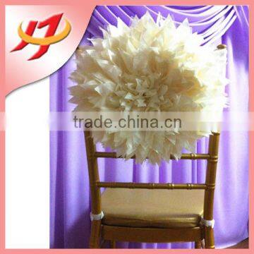 Wholesale Fancy Organza Flower Chair Sashes for Wedding Chair Covers photo-5