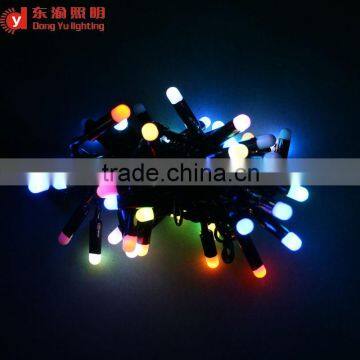 outdoor black copper wire Multicolor led christmas ball string light