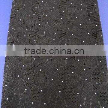 New Style Swiss Voile Plain Black Lace Fabric