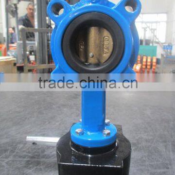 2 Inch Wafer Butterfly Valve with Manual Gearbox and Aluminium Handle Lever