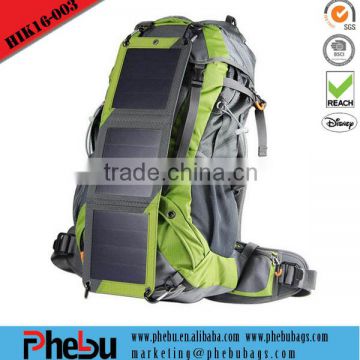 Leisure waterproof outdoor hiking solar backpack charging for mobile phone and labtop(HIK16-003)