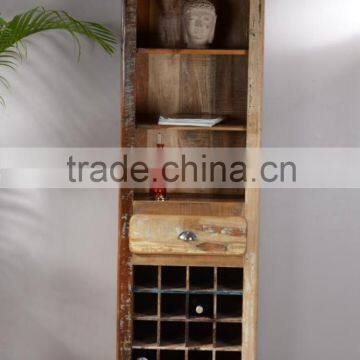 Recycled wood wine cabinet