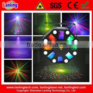 White Strobe RGBWY Derby RG Laser | 3 in 1 Led Lights Laser