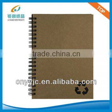 Custome recycled kraft spiral note book for promotion