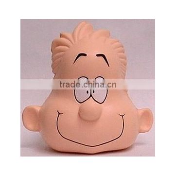 Promotional Wink Head Shape Stress Ball