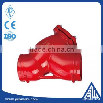 ductile iron grooved pipe y strainer for water