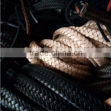 Wholesale jewelry ccessories high quality flat genuine 10mm leather cord for bracelet