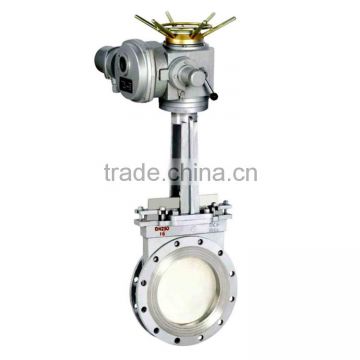 electric actuated manual slide knife gate valve dn100