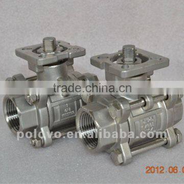 3pc stainless steel female male ball valve