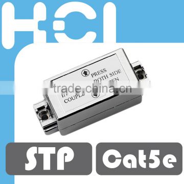 Taiwan Manufacturer Cat6 180 Degree Shielded STP Straight Dual IDC Inline Coupler