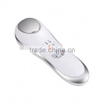 Handheld ultrasonic galvanic massager vibrator facial for face lifting and wrinkle removal