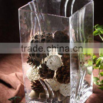 Clear glass vase