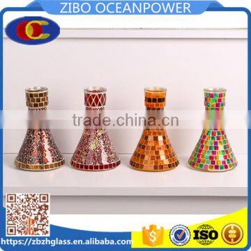 Colored Mosaic Glass vase glass shishahookah jar