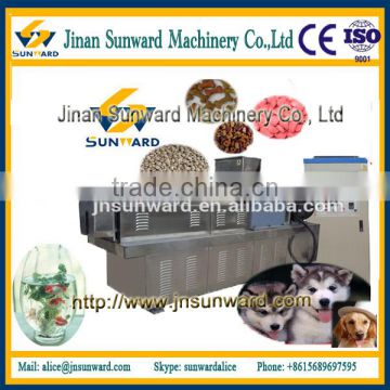 Floating fish feed production extruder