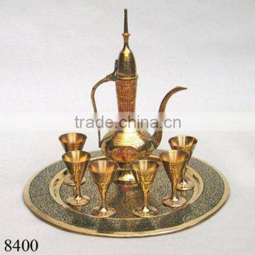 Decorative Brass Wine Set