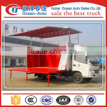 Hot sale forland mobile show stage truck with promotional sales