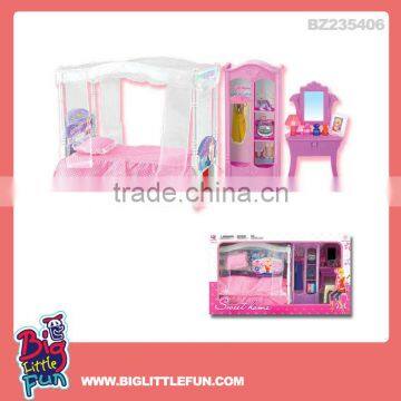 Princess toys furniture toy plastic mini toy doll house furniture