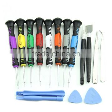 16 in 1 Repair Opening Precision Magnetic tips Screwdriver Tool Set Kit For iPhone 4 4S 5 Samsung Galaxy S3 S4 Glass Repair