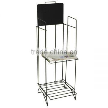 2 Tiers Floor Standing Newspaper Magazine Display Rack photo-4