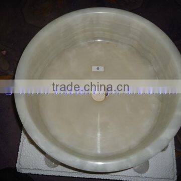 PAKISTAN SUPPLIER PURE WHITE ONYX ROUND BOWL SHAPED SINKS AND BASINS photo-4