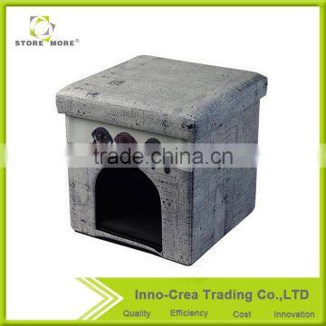 Home Stool OEM 2017 New Design Support Printing Pet Foldable Storage Ottoman photo-3