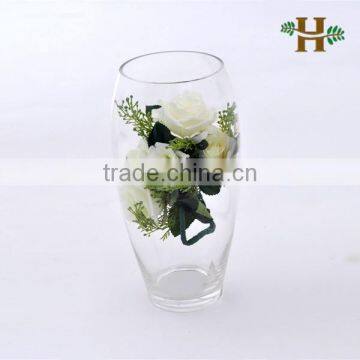 High Quality Hand Craft Glass Clear Cylinder Vase
