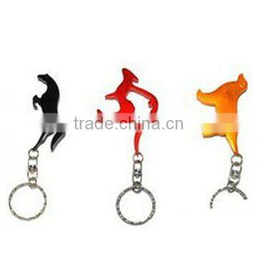 Animal Shape Aluminum Bottle Opener with Keychain