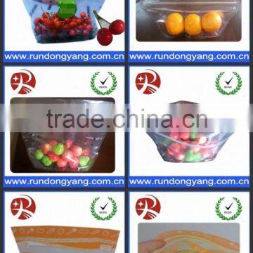 Transparent Plastic Slider Zip Lock Packaging Fruit Bag for Cheery and Grape photo-5