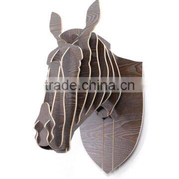 Wall Hanging Wood Crafts Zebra Head Decoration photo-2