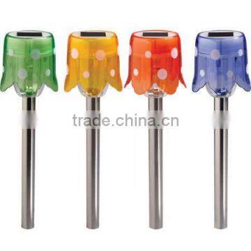 16-PC Mixed PDQ Mini Floral Tulip Top Solar Decorative Path Light photo-2