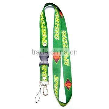 1C silk printing lanyard with metal ring