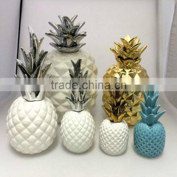Home Decor 2016 Ceramic Electroplated Pineapples Wholesale photo-2