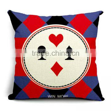 throw pillow with play cards pattern STPC006