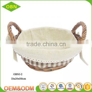 Custom China Best Sales Handmade Fabric Lining Cheap Wicker Bread Baskets for Supermarket Display photo-3