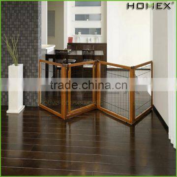 Professional Indoor Dog Fence Wooden Dog Fence Homex_BSCI Factory