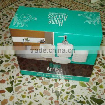 4pcs White Ceramic Bath Accessory photo-2