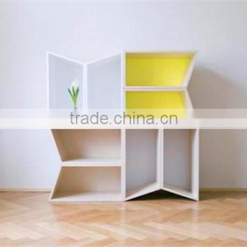 living room wall Wood Cube Shelf OEM ice cream packing paper cup