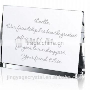 Personalized Crystal Desktop Business Card Holder