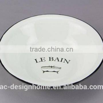 ROUND ENAMEL IRON BOWL