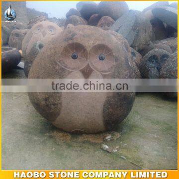 Decoration Garden Basalt Stone Owl Sculpture