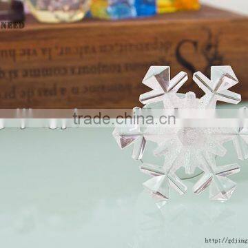 LED Electronic Light Acrylic Snowflake Hanging Xmas Tree Ornament photo-3