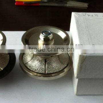 V shape Vacuum Brazed Diamond Profile Wheel /Full-Bullnose Brazed Diamond router bits